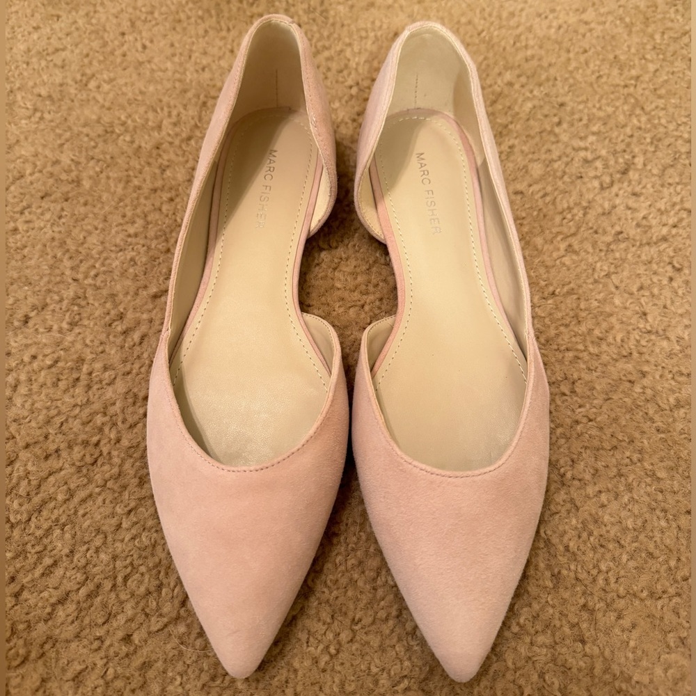 Marc Fisher Pink Pointed Toe D'Orsay Flats - Picture 6 of 9